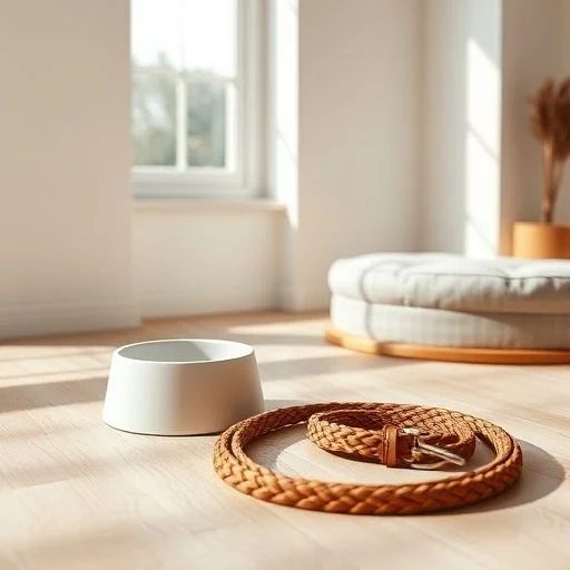 A dynamic, action shot of a Border Collie mid-jump, exuberantly catching a frisbee or ball, silhouetted against a vibrant, slightly blurred sunset. This image conveys energy, agility, and pure canine joy.